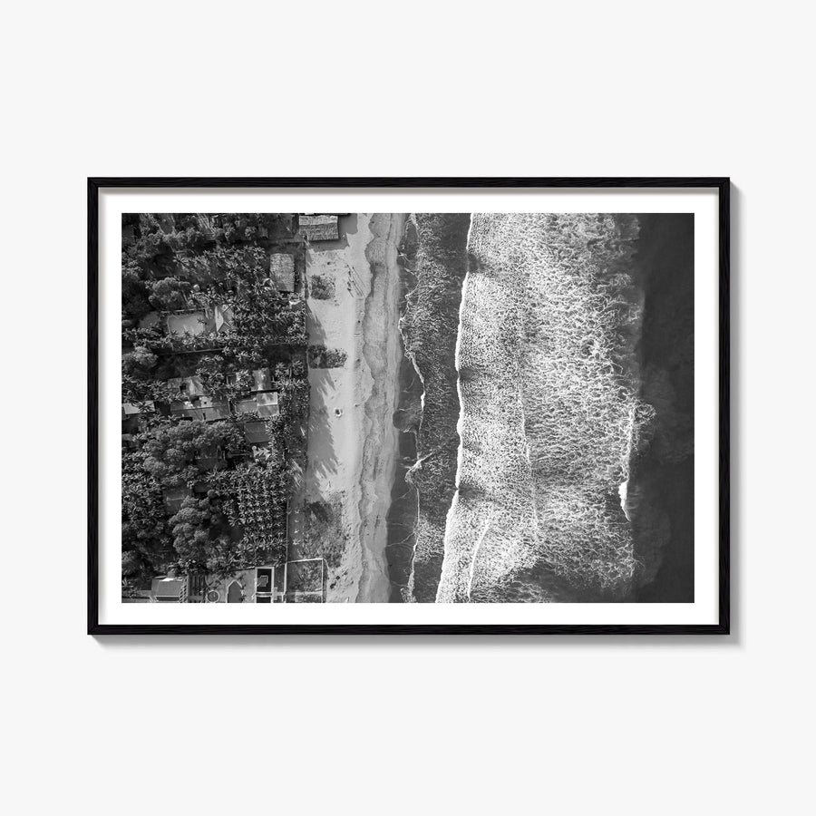 El Salvador black & white photo poster of Central America – horizontal wall art, unframed print shown in interior mockup