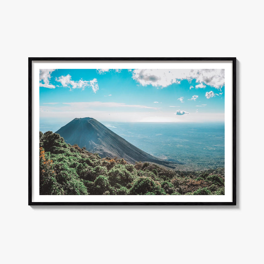 El Salvador colorful photo poster of Central America – horizontal wall art, unframed print shown in interior mockup