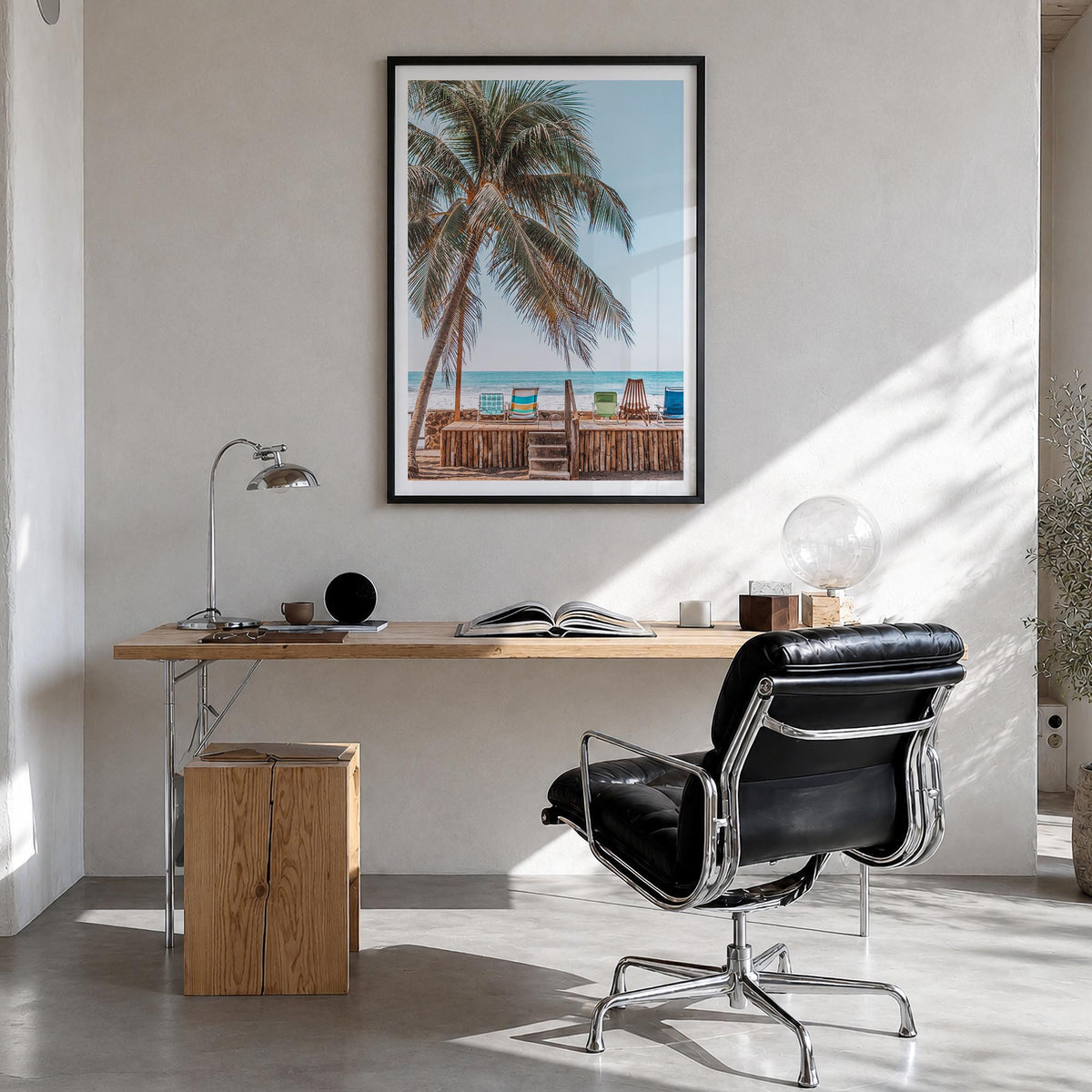 El Salvador no. 1 colorful photo poster of Central America – vertical wall art in black wood frame with white border, hanging