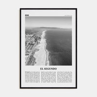 El Segundo Poster Black Wood / 8x12 in Nbourhood Travel B&W Poster