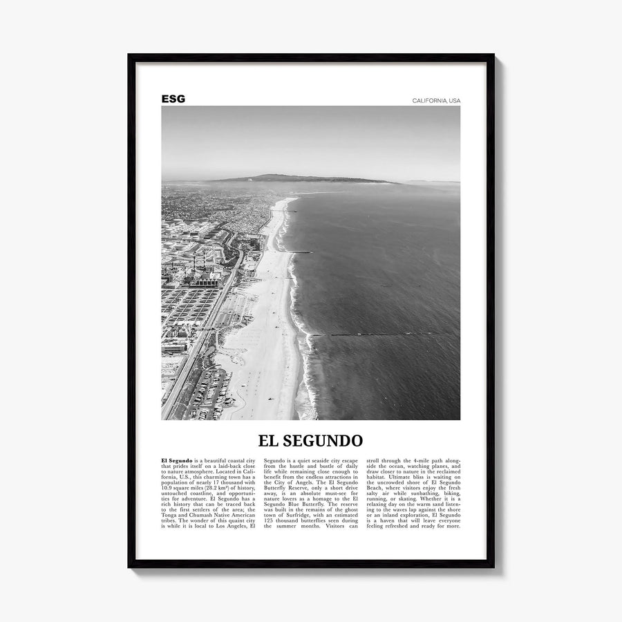 El Segundo Newspaper Poster, framed poster mockup