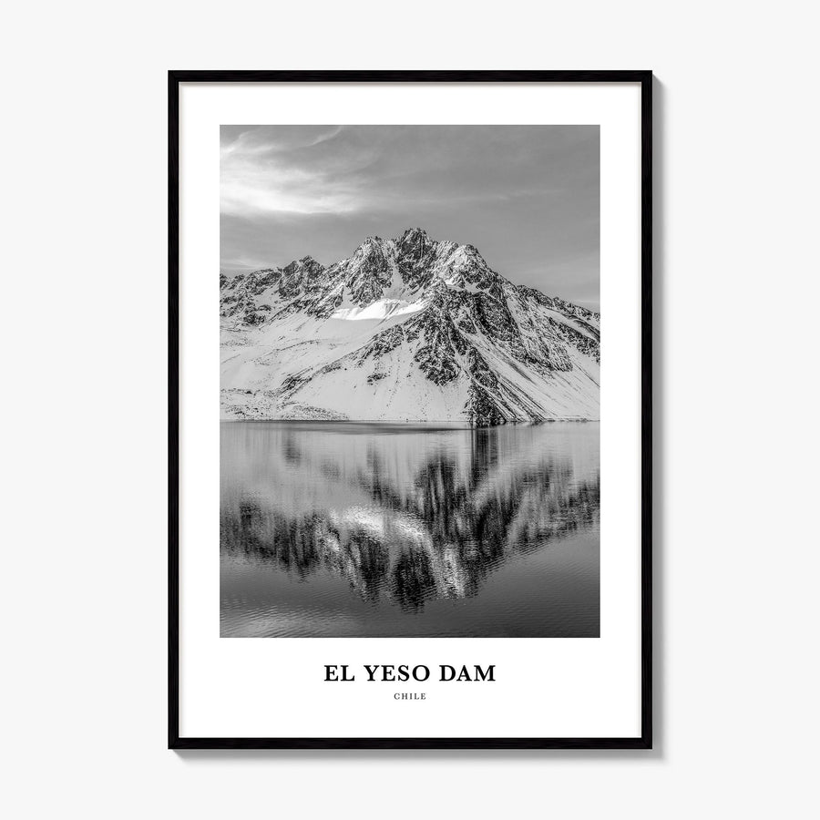 El Yeso Dam Classic Poster, framed poster mockup
