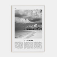 Eleuthera Poster White Wood / 8x12 in Nbourhood Travel B&W Poster