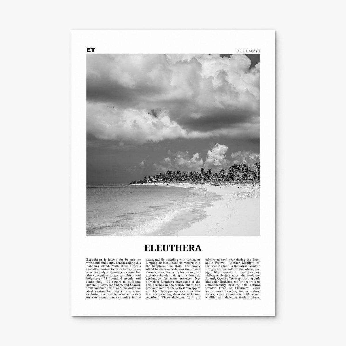 Eleuthera Newspaper Poster, print only (unframed)