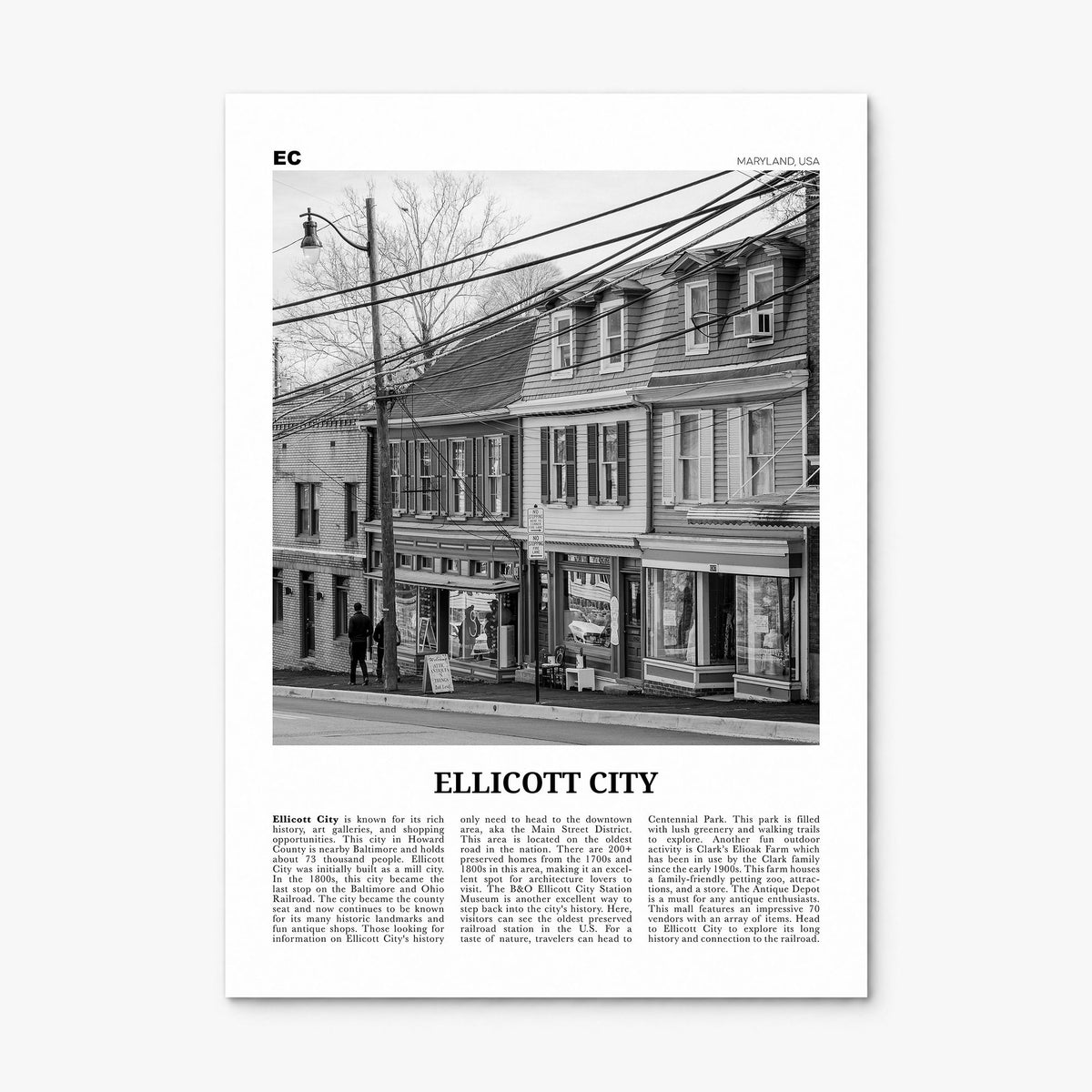 Ellicott City Newspaper Poster, print only (unframed)