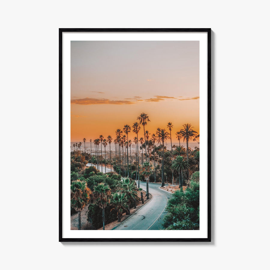 Elysian Park colorful photo poster of California, USA – vertical wall art, unframed print shown in interior mockup