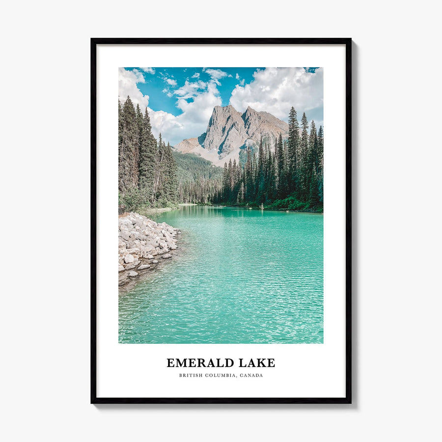 Emerald Lake Classic Poster, framed poster mockup