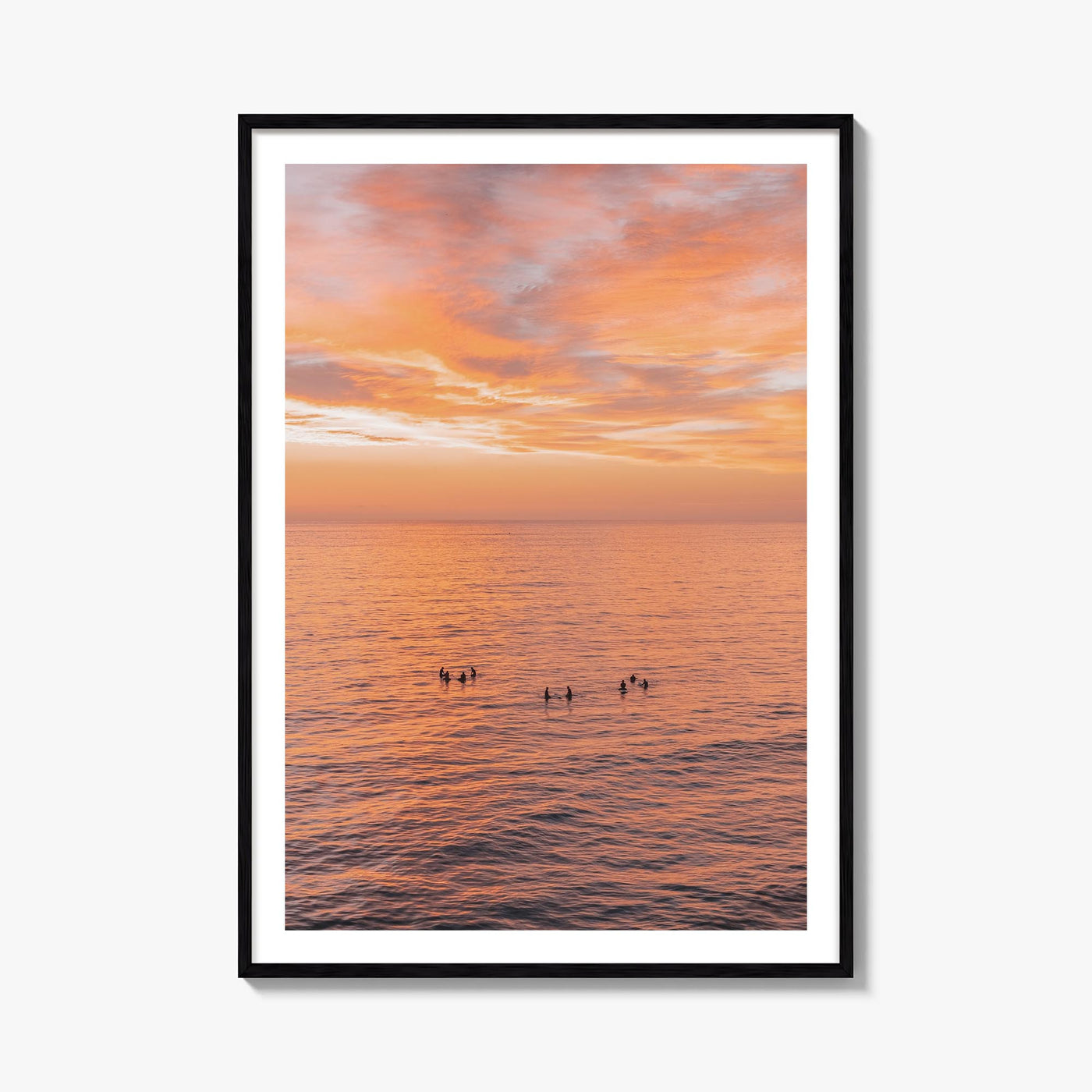 Encinitas no. 4 colorful photo poster of California, USA – vertical wall art, unframed print shown in interior mockup