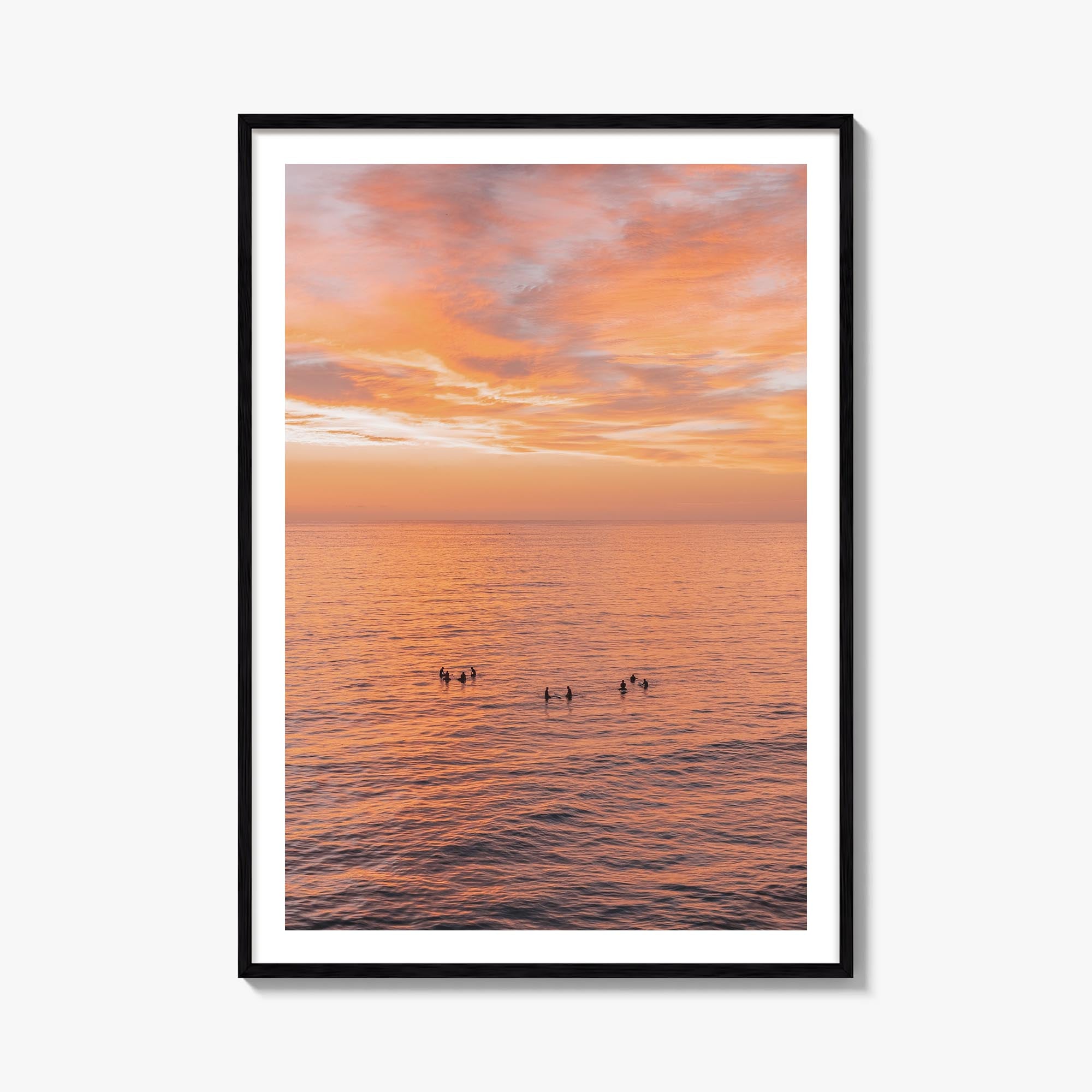 Encinitas no. 4 colorful photo poster of California, USA – vertical wall art, unframed print shown in interior mockup