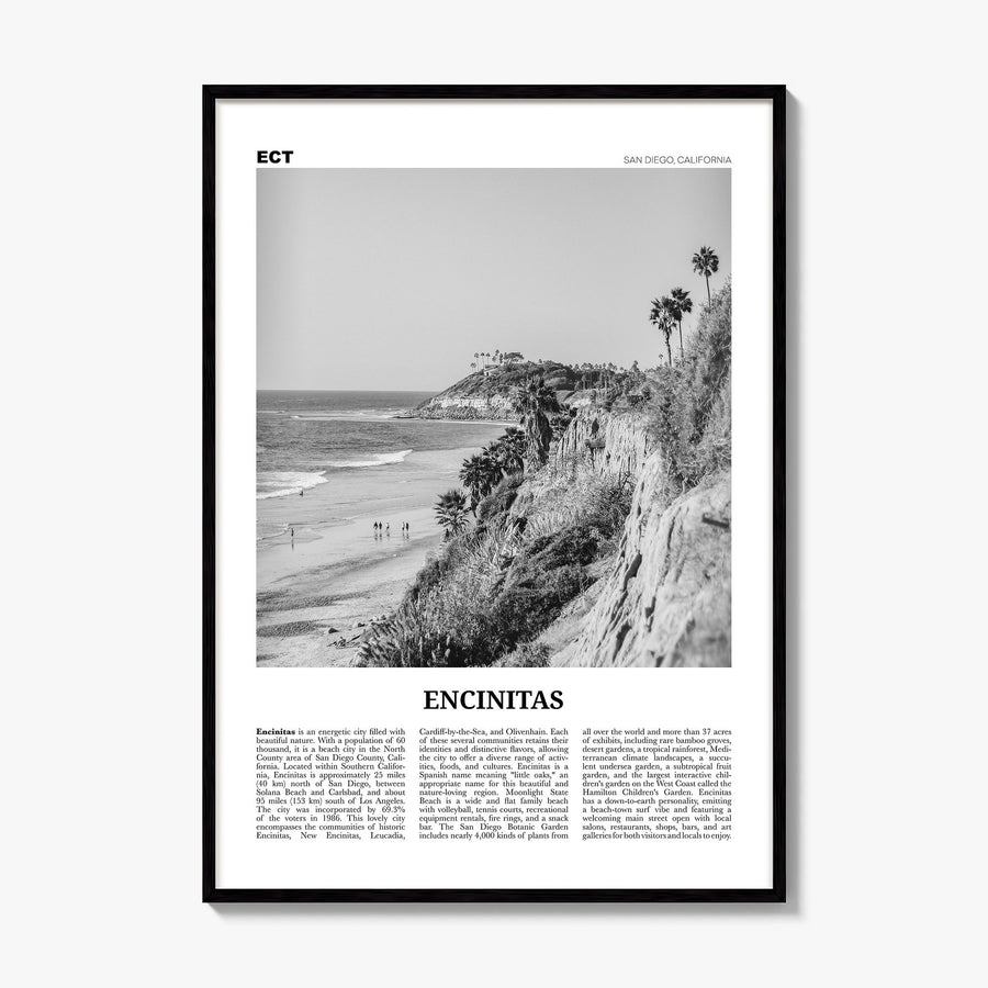 Encinitas Newspaper No 1 Poster, framed poster mockup