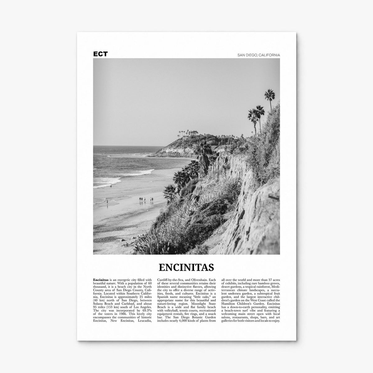 Encinitas Newspaper No 1 Poster, print only (unframed)
