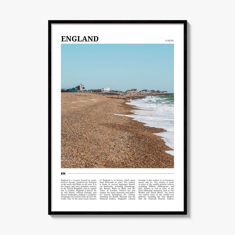 England Travel Poster, framed poster mockup