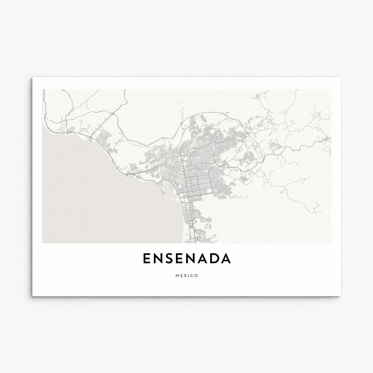 Ensenada Map Poster, print only (unframed)