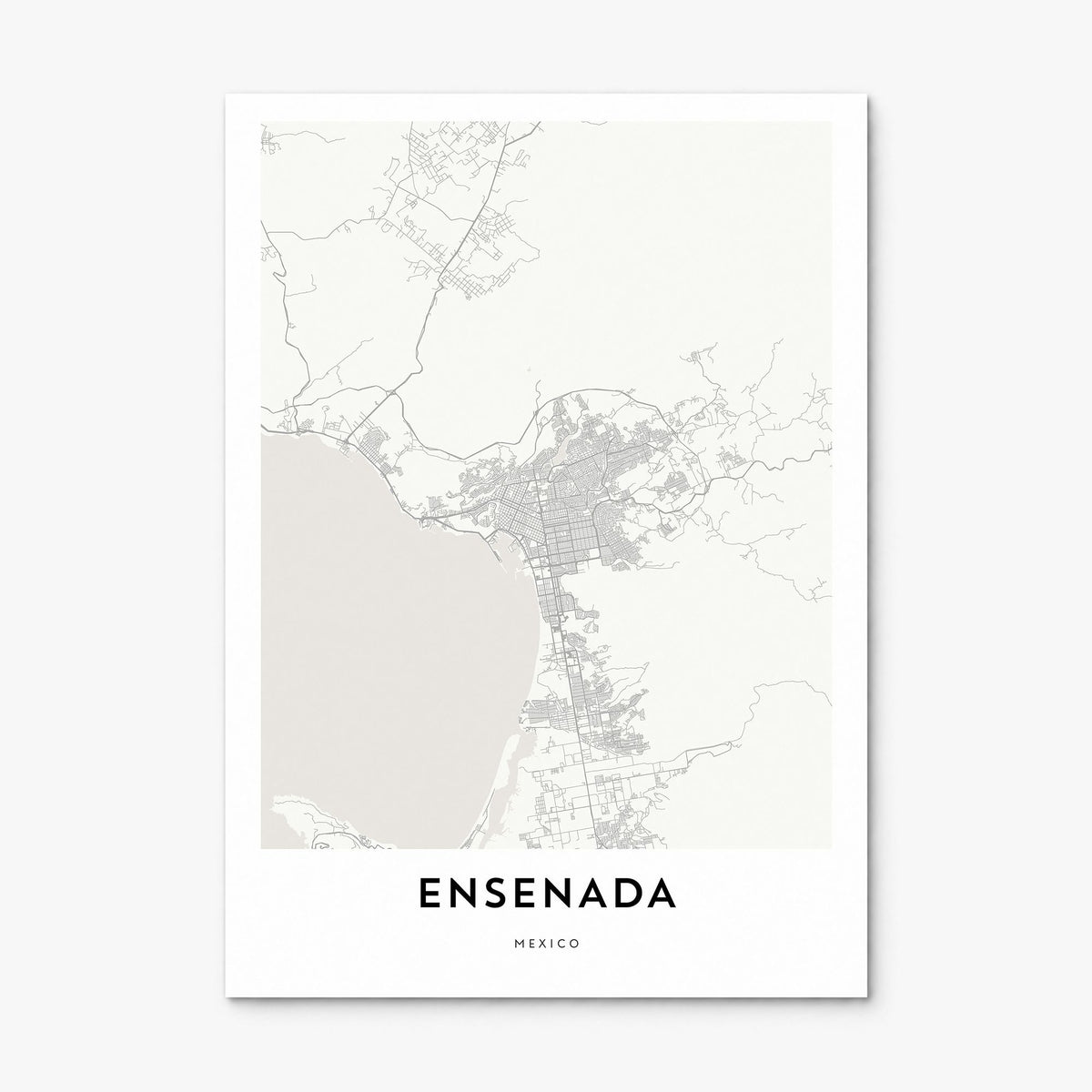 Ensenada Map Poster, print only (unframed)