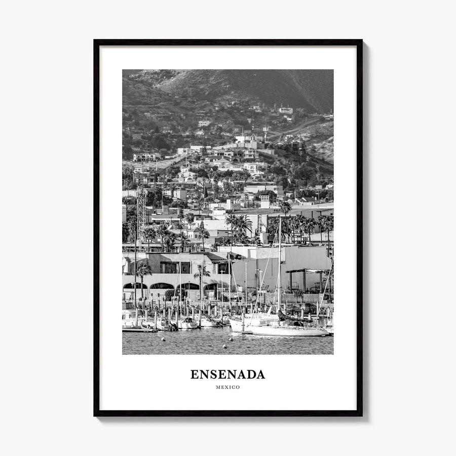 Ensenada Classic Poster, framed poster mockup