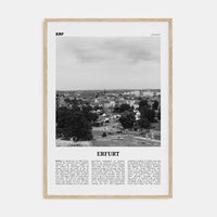 Erfurt Poster Natural Wood / 8x12 in Nbourhood Travel B&W Poster