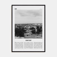 Erfurt Poster Black Wood / 8x12 in Nbourhood Travel B&W Poster