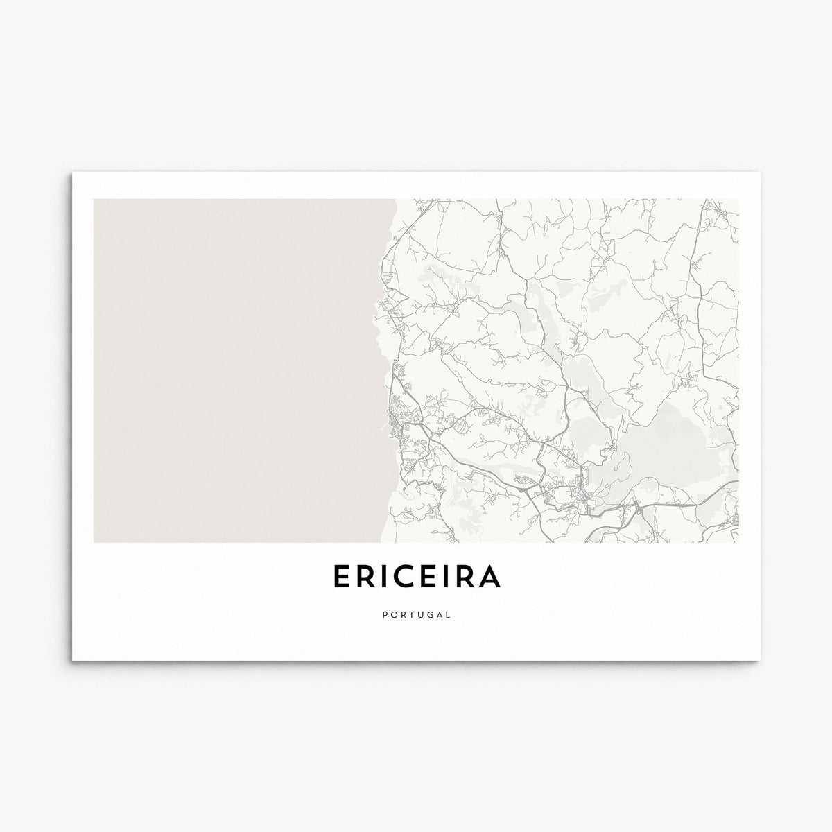 Ericeira Map Poster, print only (unframed)