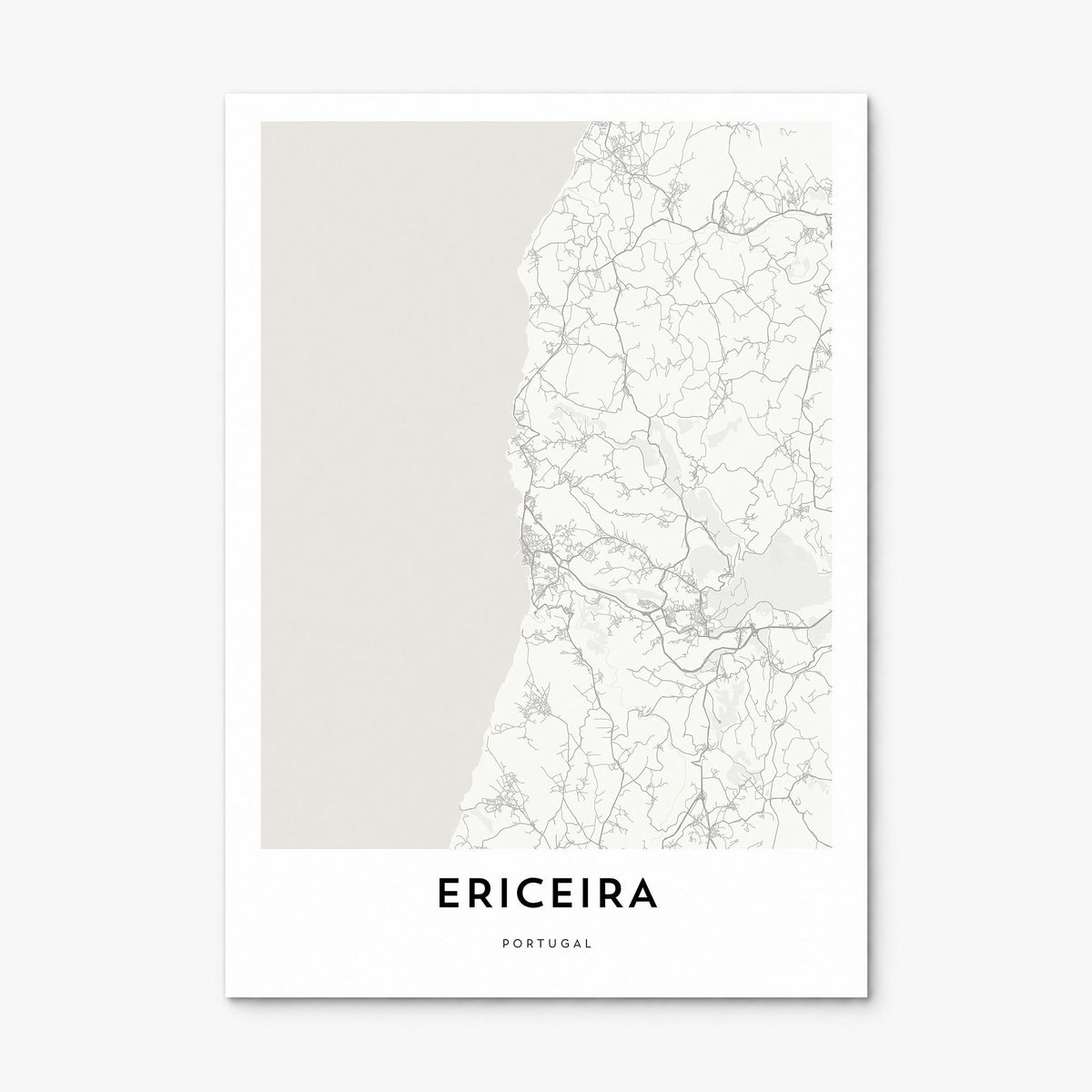Ericeira Map Poster, print only (unframed)