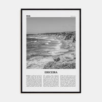 Ericeira Poster Black Wood / 8x12 in Nbourhood Travel B&W Poster