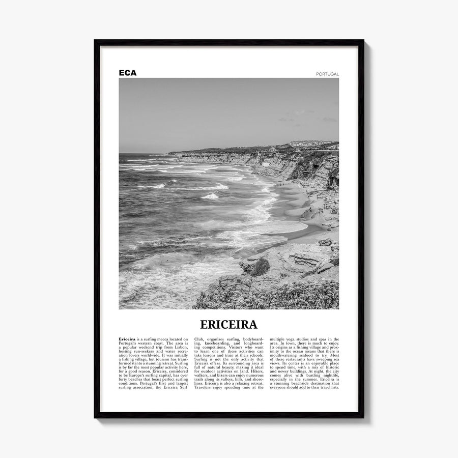 Ericeira Newspaper Poster, framed poster mockup