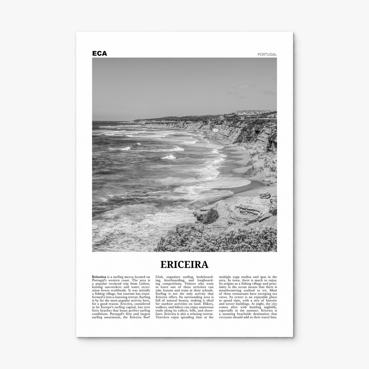 Ericeira Newspaper Poster, print only (unframed)
