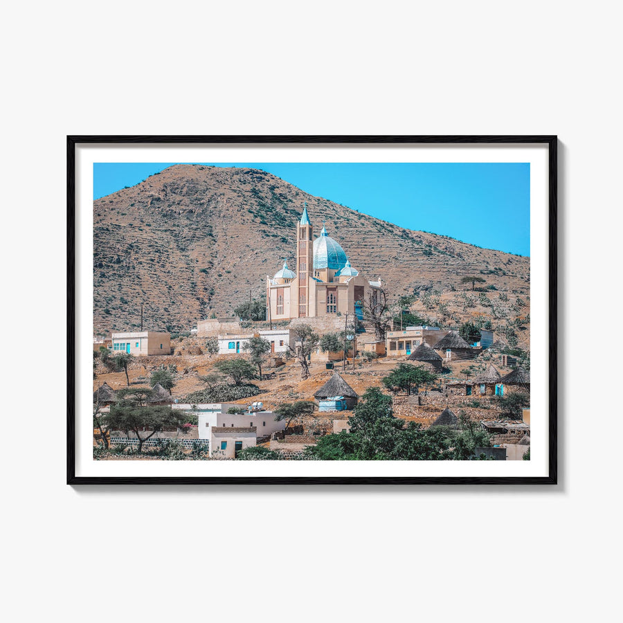 Eritrea colorful photo poster of Africa – horizontal wall art, unframed print shown in interior mockup