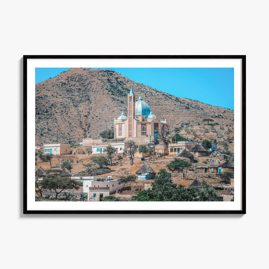 Eritrea Photo Poster, framed poster mockup, white border