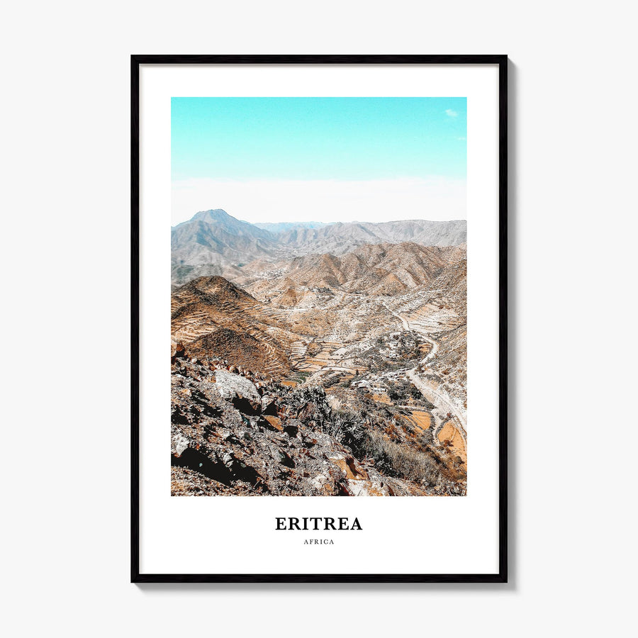 Eritrea Classic Poster, framed poster mockup