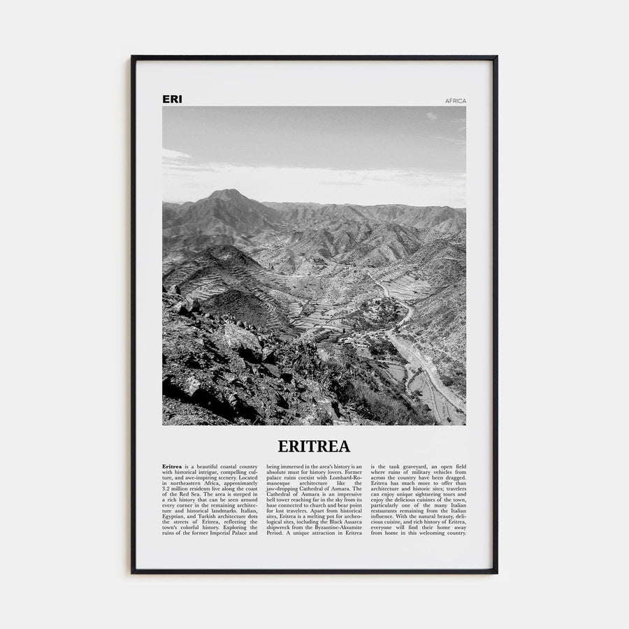 Eritrea Poster None / 8x12 in Nbourhood Travel B&W Poster