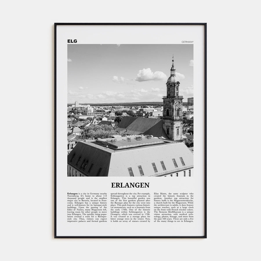 Erlangen Poster None / 8x12 in Nbourhood Travel B&W Poster