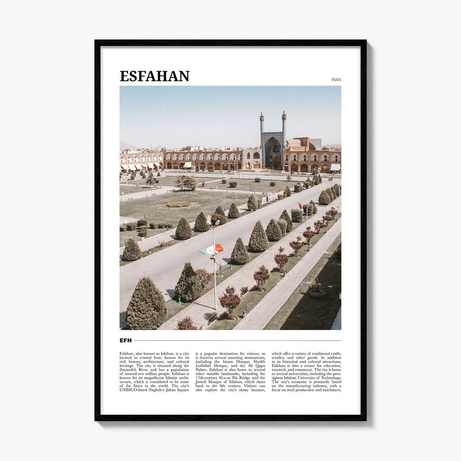 Esfahan Travel Poster, framed poster mockup