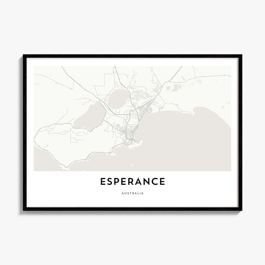 Esperance Map Poster, framed poster mockup