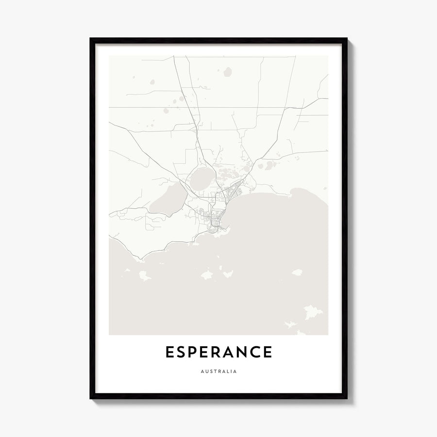 Esperance Map Poster, framed poster mockup