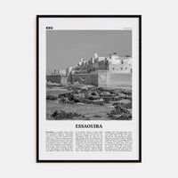 Essaouira Poster Black Wood / 8x12 in Nbourhood Travel B&W Poster