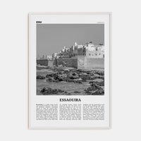 Essaouira Poster White Wood / 8x12 in Nbourhood Travel B&W Poster