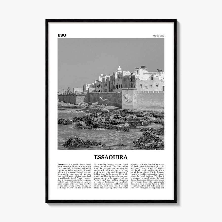 Essaouira Newspaper Poster, framed poster mockup