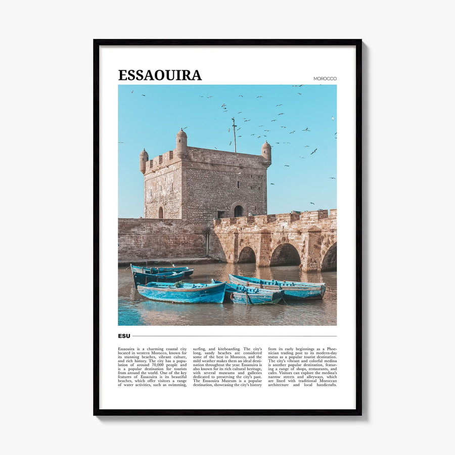 Essaouira Travel No 1 Poster, framed poster mockup