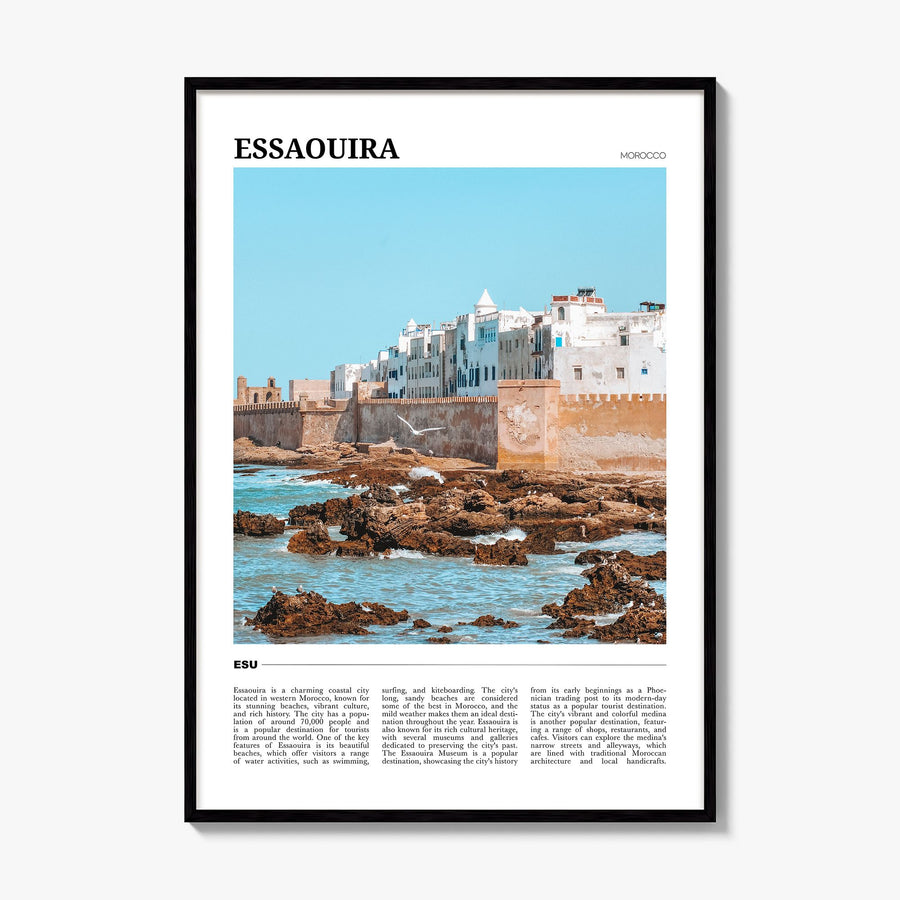 Essaouira Travel No 2 Poster, framed poster mockup