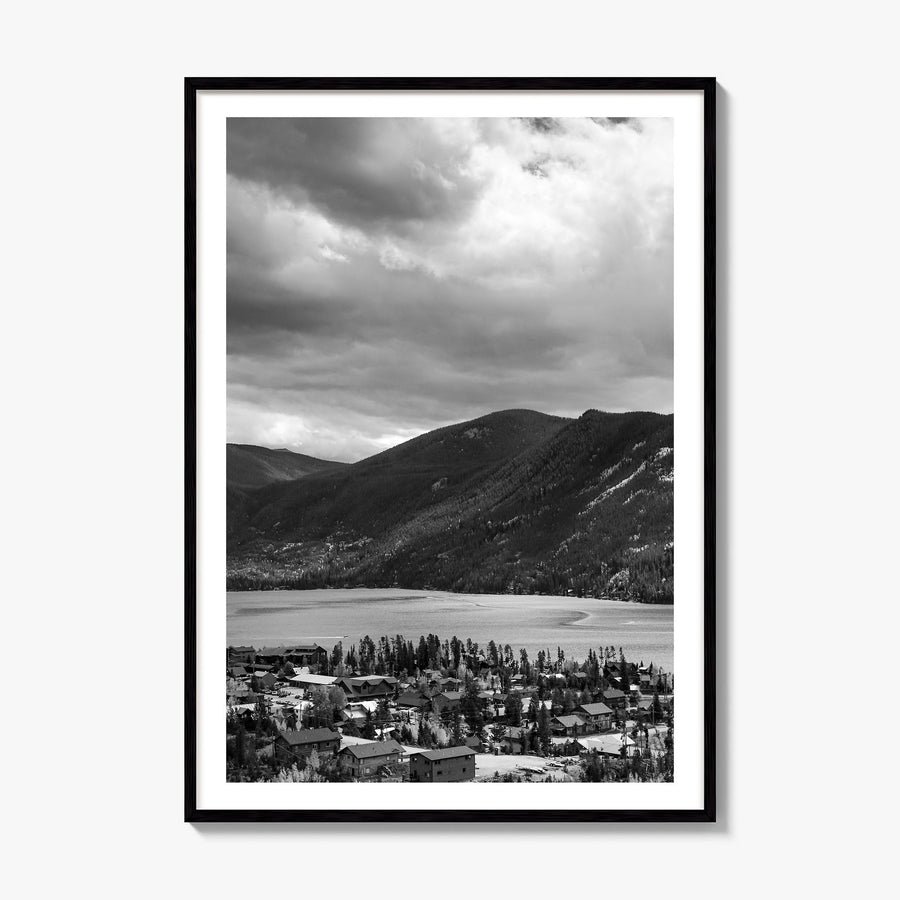 Estes Park Photo Poster, framed poster mockup, white border