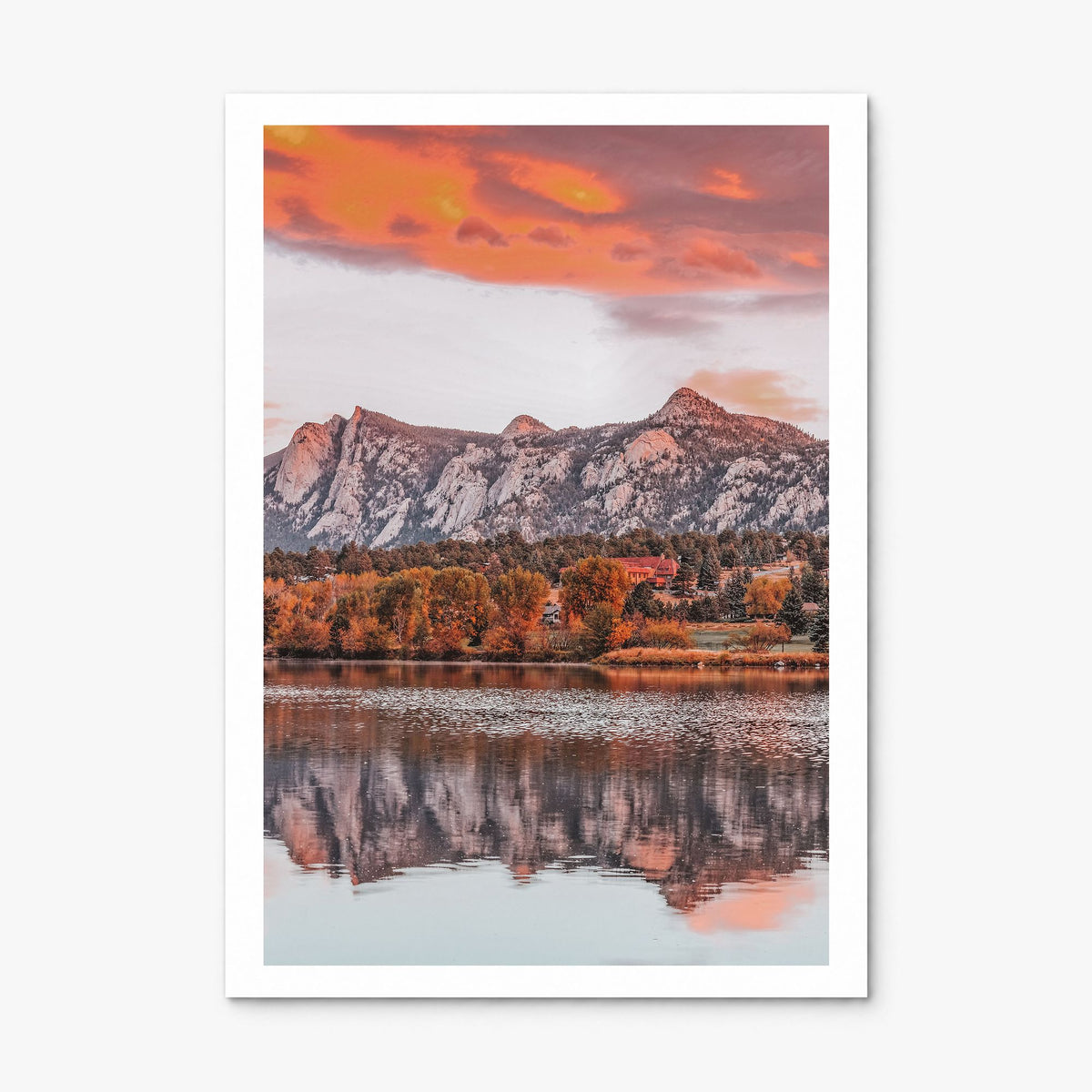 Estes Park Photo Poster, print only (unframed), white border
