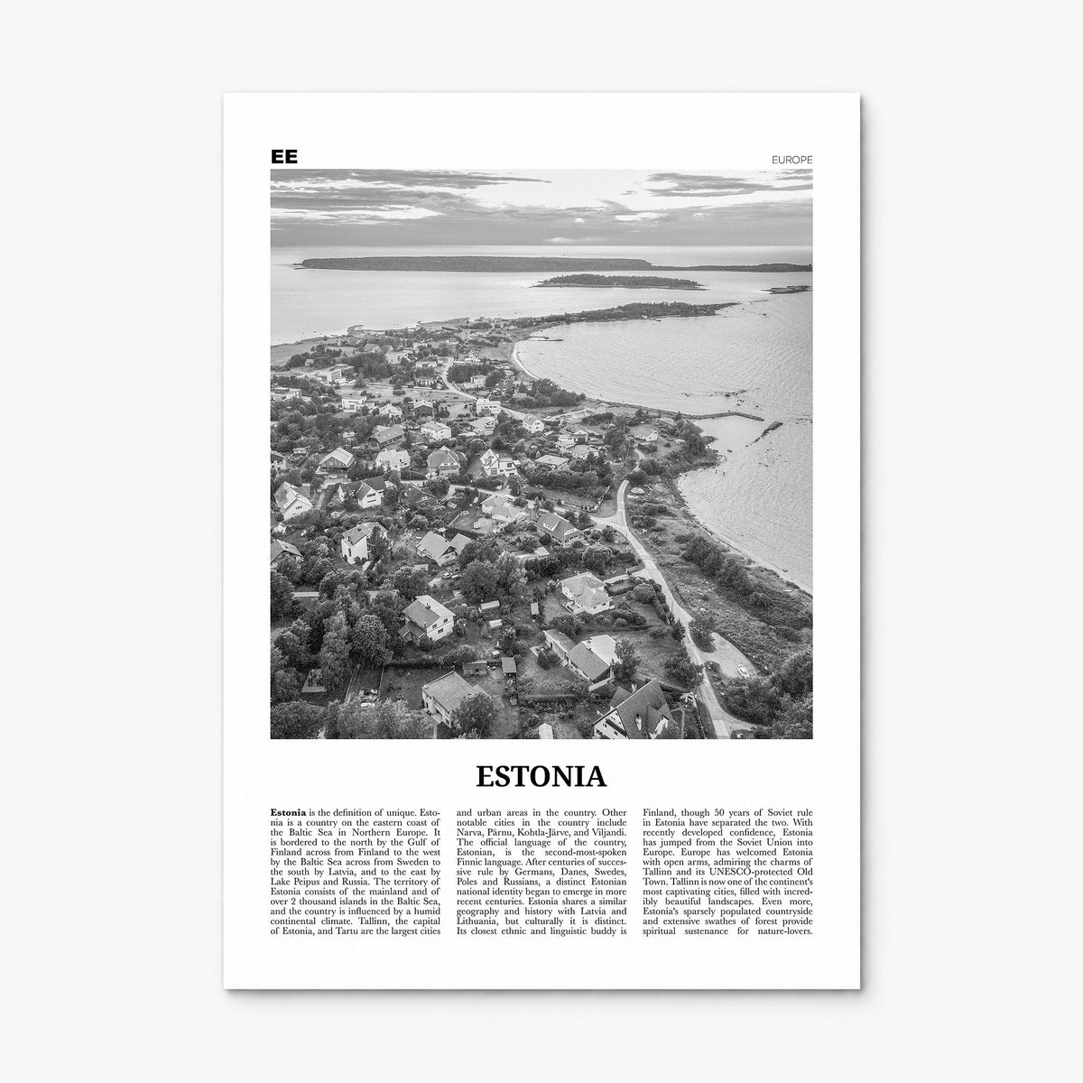 Estonia Newspaper Poster, print only (unframed)