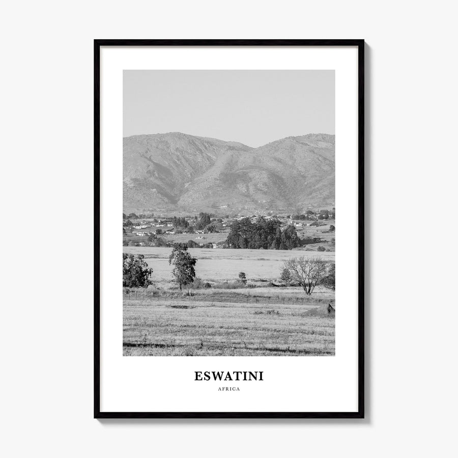 Eswatini Classic Poster, framed poster mockup