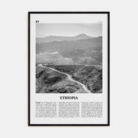 Ethiopia No 1 Poster Black Wood / 8x12 in Nbourhood Travel B&W Poster