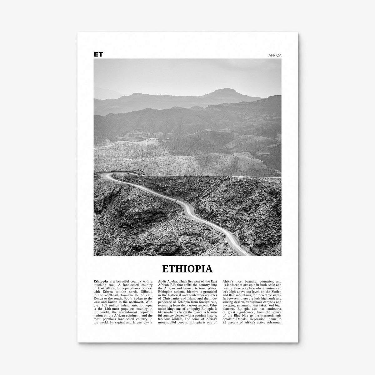 Ethiopia Newspaper No 1 Poster, print only (unframed)