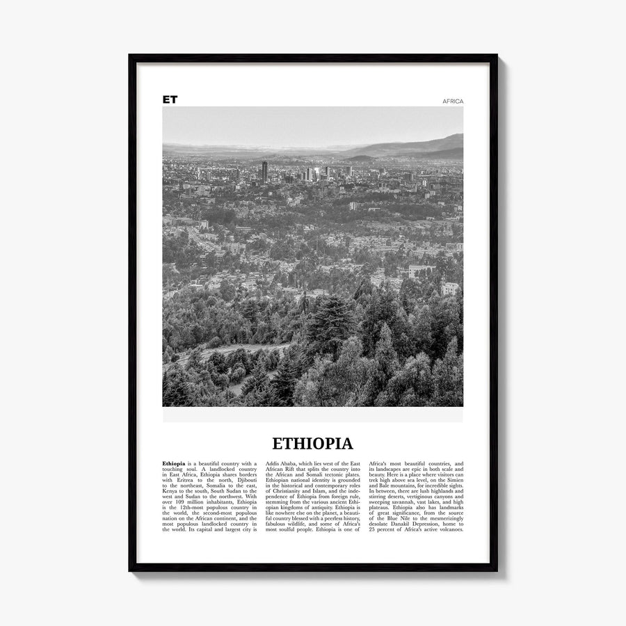Ethiopia Newspaper No 2 Poster, framed poster mockup