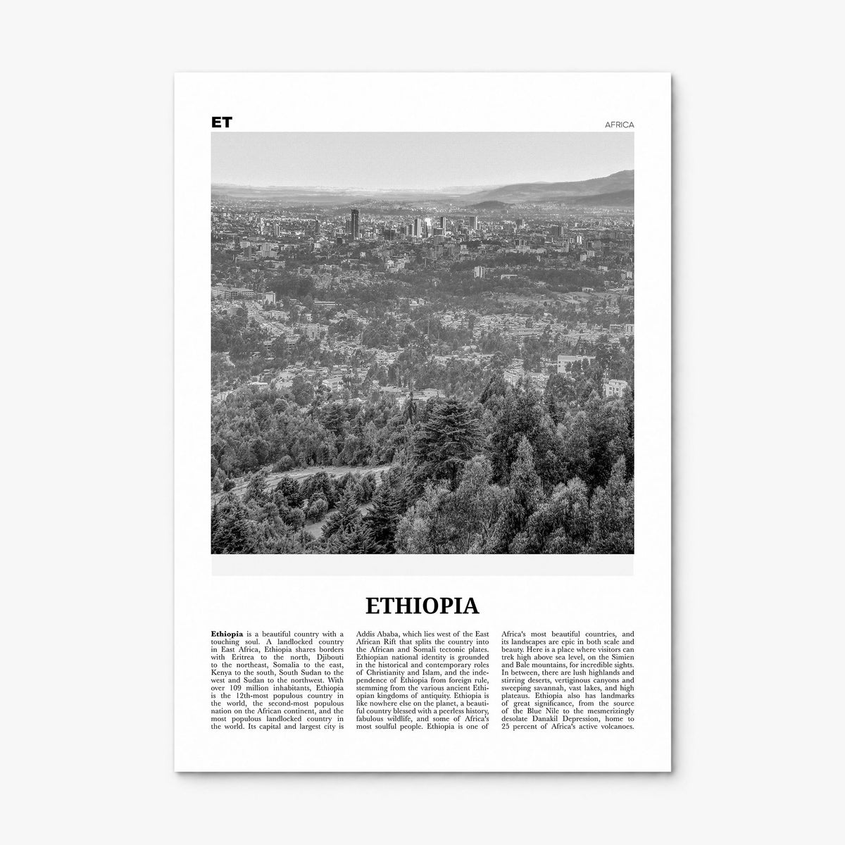 Ethiopia Newspaper No 2 Poster, print only (unframed)