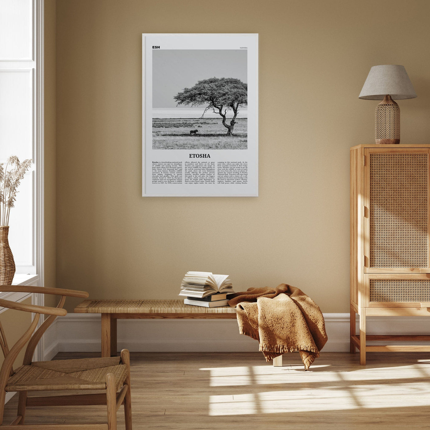 Etosha National Park Poster Nbourhood Travel B&W Poster