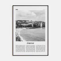 Étretat Poster None / 8x12 in Nbourhood Travel B&W Poster