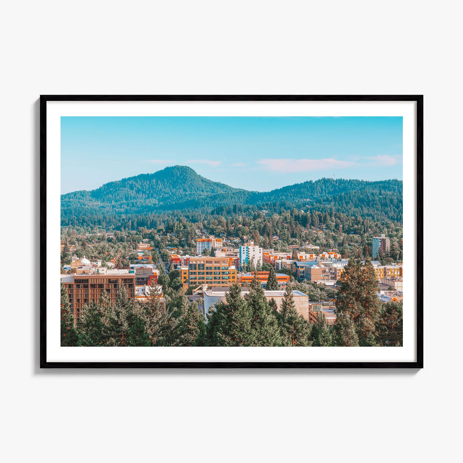 Eugene Photo Poster, framed poster mockup, white border